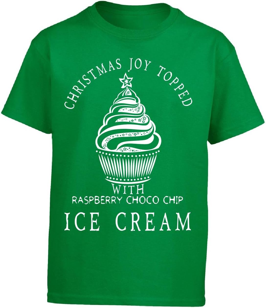 Christmas Joy Topped With Raspberry Choco Chip Ice Cream - Kids T-shirt