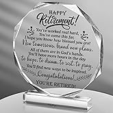 Chunful Retirement Gifts for Women Men May You Be Proud Keepsake and Paperweight Retirement Plaque Inspirational Farewell Gifts for Retired Teacher Police Firefighter(New Tomorrow)