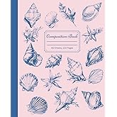 Nautical Seashell Composition Notebook: Aesthetic Vintage Marine-Themed Journal for Girls and Women, for School, Work and Journaling