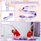 Zuimei Stretching Bands 2Pcs Yoga Straps 8 Loops Pink Purple Gymnastics view 2