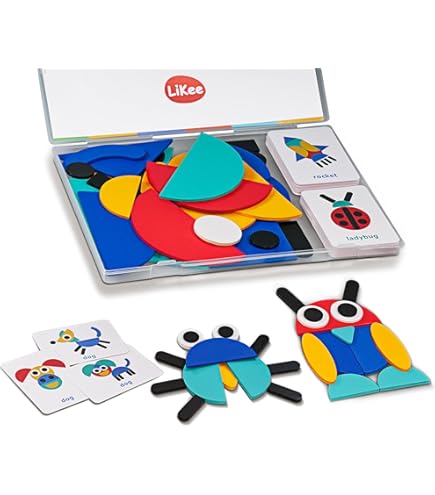 Amazon.com: 14 Pc Magnetic Tangram Puzzle Set - 360 Different