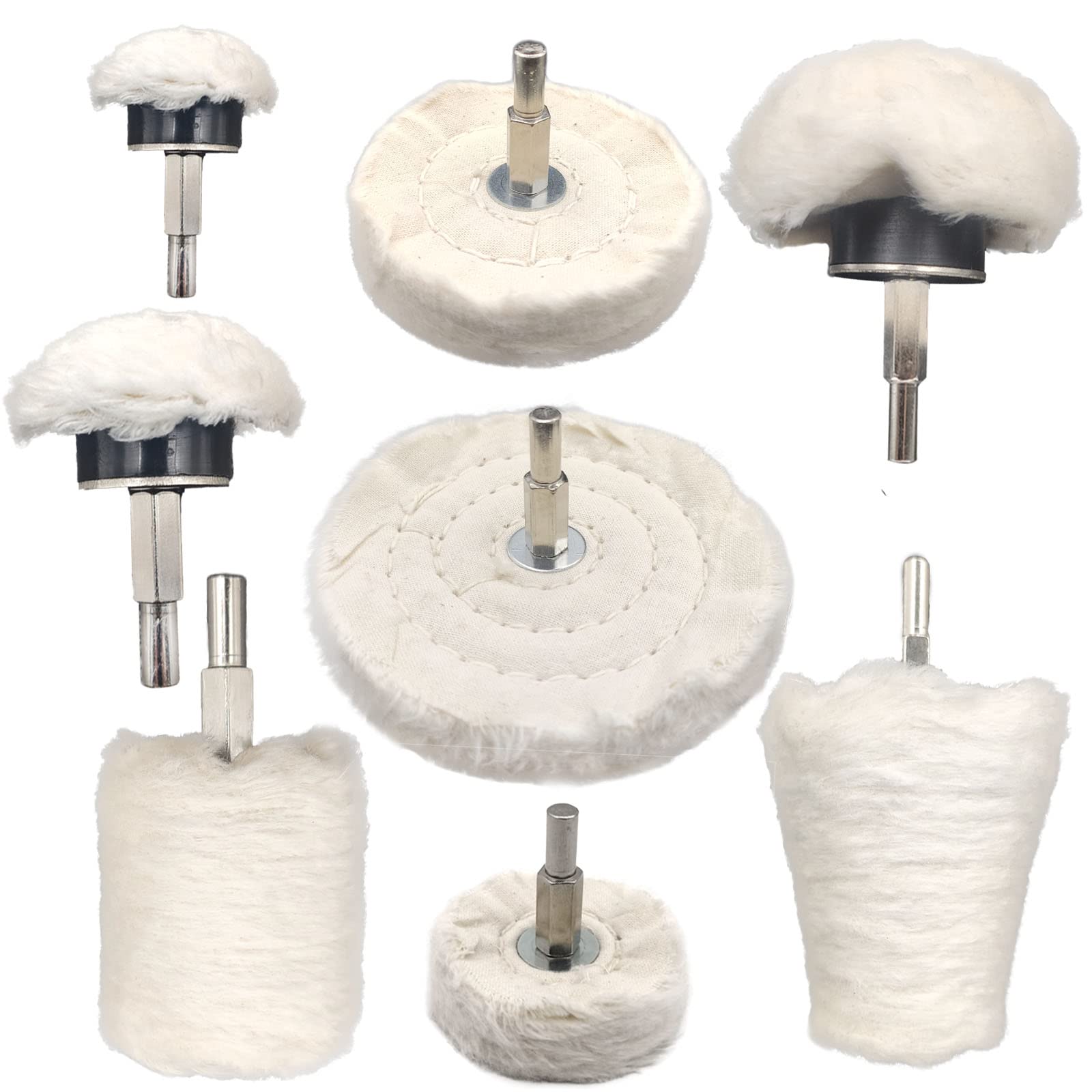 Tworider 8 pcs Buffing Wheel for Drill,Buffing Pad