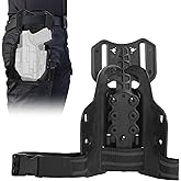 GLKTRS Drop Flex Adapter with Drop Leg Holster Platform, Adjustable Leg Shroud and Thigh Holster 6004, Quick Locking for Gun Holsters and Magazine Pouches