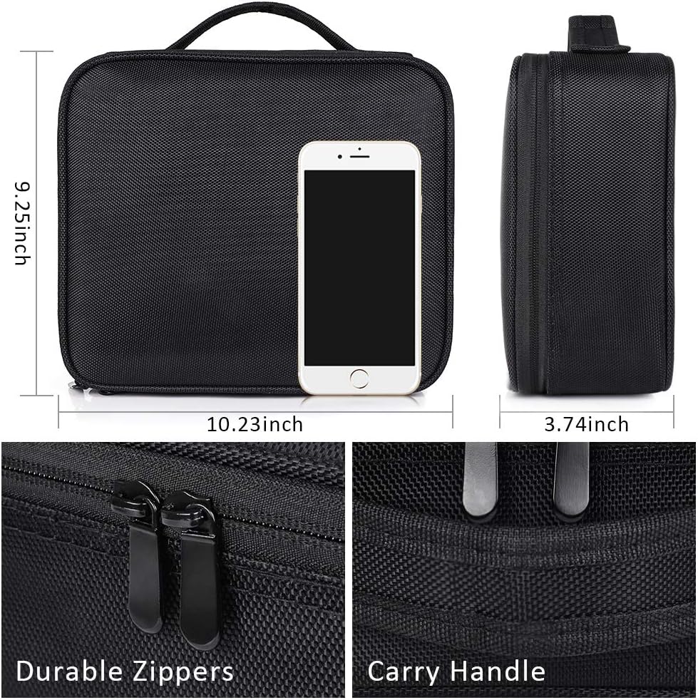 Kootek Travel Makeup Bag Portable Cosmetic Organizer Train Case with Adjustable Dividers for Cosmetics Makeup Brushes Toiletry Jewelry Digital Accessories