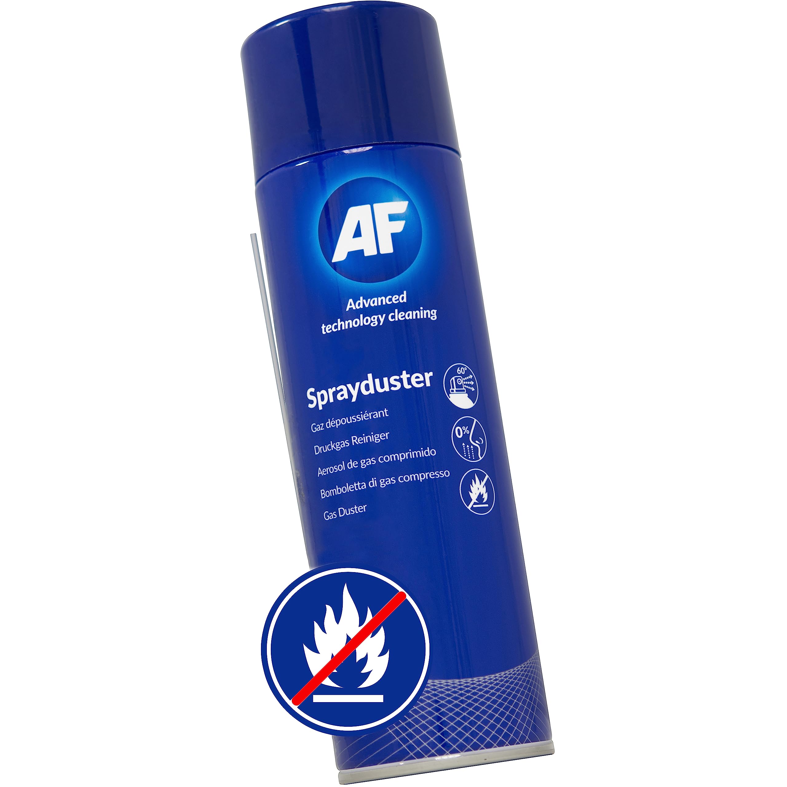 AF Professional Non Flammable Spray duster / Air Duster Compressed Gas Can Spray – For Office PC Cleaning / Keyboard Dust Cleaner / Industrial electronics / Fans etc. Non-Invertible - 342ml, SDU400D