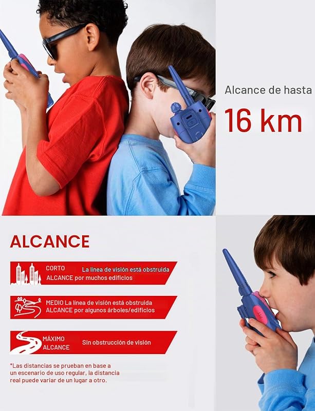 Spiderman Walkie Talkie Niños Recargable, Juguetes de 3 a 12 Año