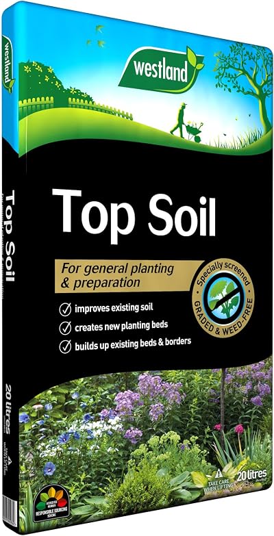 Westland Top Soil 20 Ltrs - Fine Garden Soil, Clay Loam, Weed Free