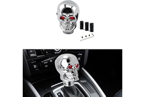 ASUBHA Skull Shift Knob, Skull Gear Shift Head Resin Shifter Knob, Automatic Car Stick Shift Handle, Universal Skull Head Gear Shift Knobs Fit Most Automatic Transmissions