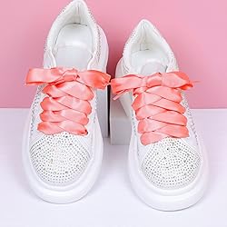 Booyckiy Flat Colorful Satin Ribbon Shoelaces
