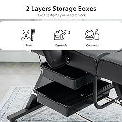 Jaxilyn Esthetician Bed for Facial with Two Trays