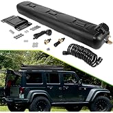 Yoursme 8-Gallon Pressurized Water Tank Portable Camping Shower | Water Storage w/16ft Hose &amp; Multi-Pattern Spray Nozzle, Fill Via Garden Hose or Air Compressor Up to 40psi, Roof Rack Mount