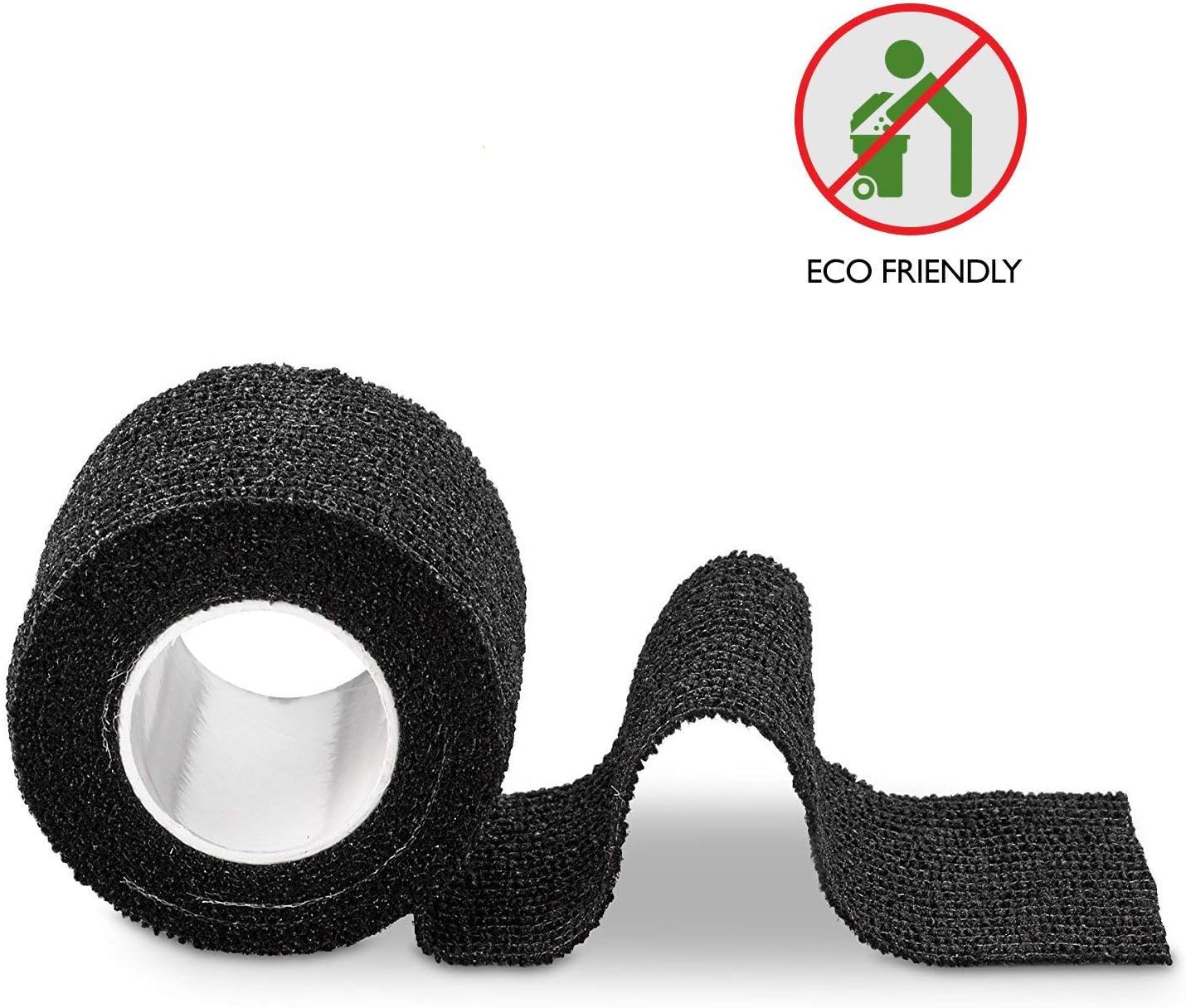 Self-Adherent Cohesive Bandage - Black Medical Wrap - 6 Rolls 2" Wide x 5 Yards Sports Tape for Medical Use, Sports, First Aid and Helps Protect Skin: Health & Personal Care