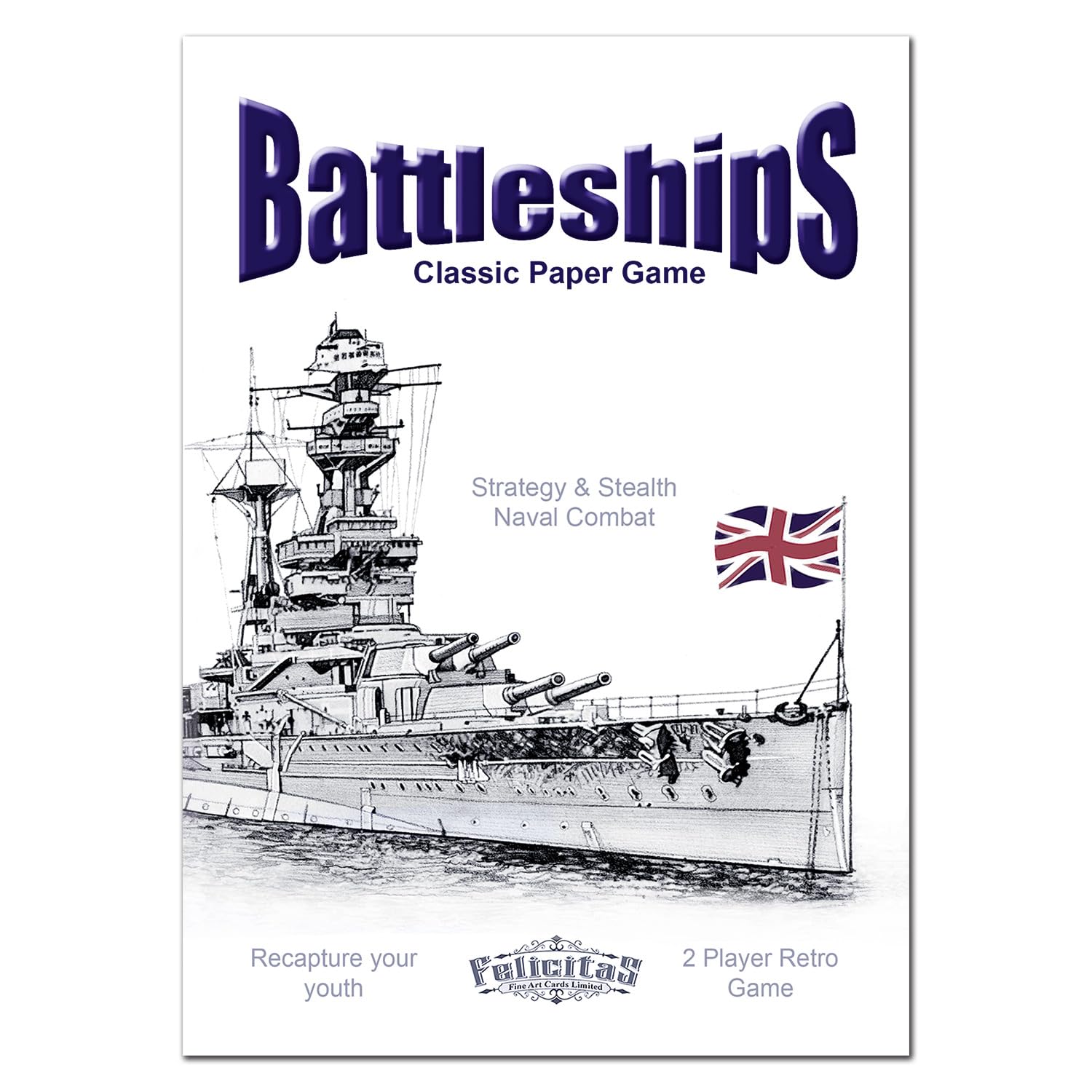Battleships Retro Paper Game - Relive the game of your youth - 20 Double-sided Grid Cards - Fun Classic Old Strategy WW2 - Nostalgic Tactical Gift for the older men in your life - Dad, Granddad, Uncle