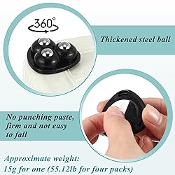 Honoson 24 Pcs Self Adhesive Caster Wheels