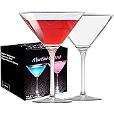 PARACITY Martini Glasses, Crystal Coupe Glasses, Hand Blown Premium Crystal Martini Glasses, Perfect for Cocktails, Martinis,