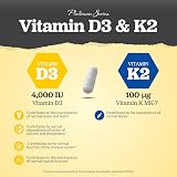 Nu U Nutrition Vitamin D3 4000 IU and K2 MK7 100µg 150 Capsules UK Made view 2