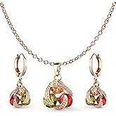 Crystalline Azuria Jewelry Sets For Women Wedding Bridal Jewelry Set With Necklace And Earring For Bride Cubic Zirconia Bridesmaid Jewelry