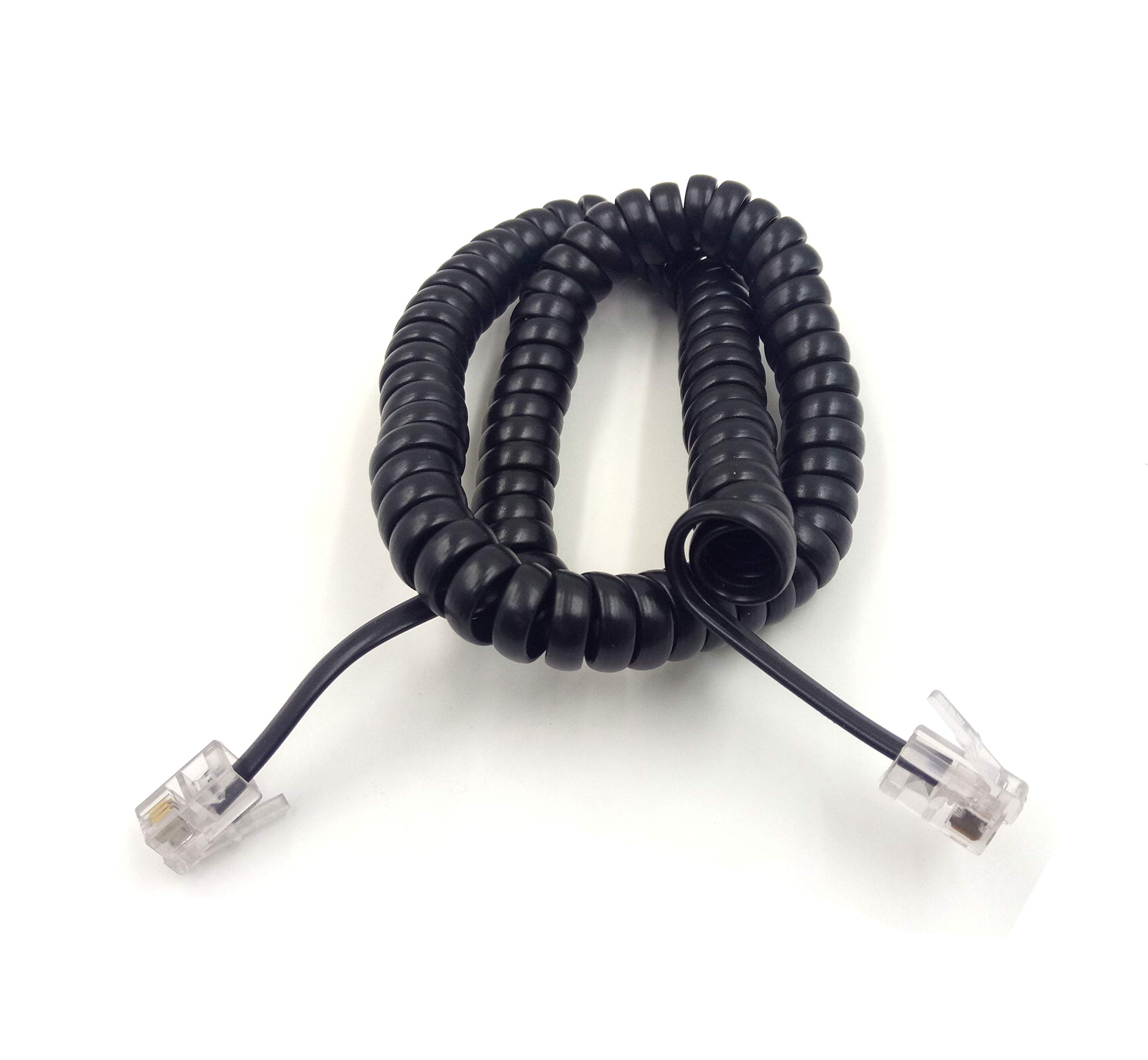 Telephone Phone Handset Cable Cord,Haokiang Coiled Length 1.2 to 8 Feet Uncoiled Landline Phone Handset Cable Cord