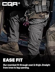 CQR Men's Tactical Pants, Water Resistant Ripstop