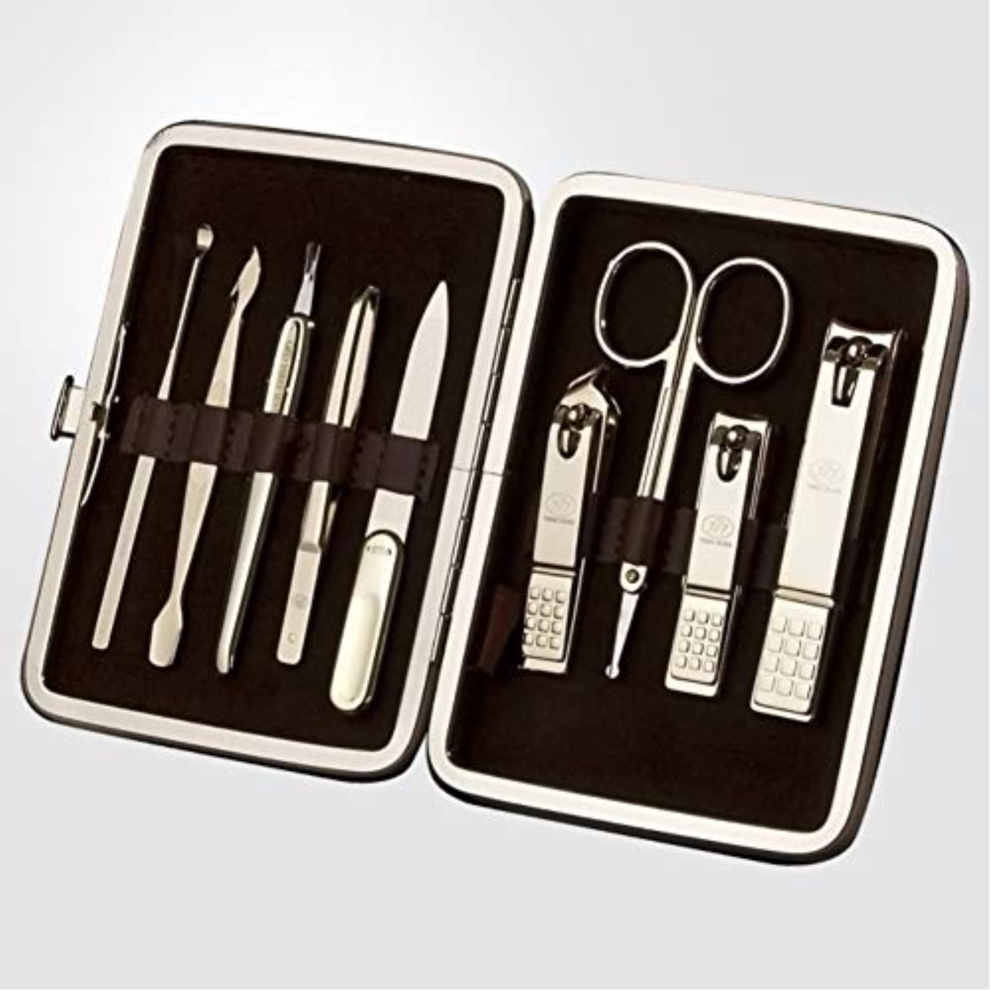 World No. 1, Three Seven 777 Travel Manicure Pedicure Grooming Kit Set - Nail Clipper (Total 9 Pcs, Model: TS-392WG), Lifetime Warranty - Made in Korea, Since 1975 by Kodiake