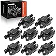 A-Premium Ignition Coil Pack Set of 8 (Square Coil) Compatible with Chevrolet Silverado GMC Sierra 1500 2014-2019 Yukon 2015-