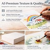 LUFEEMGA 40 Sheets A5 Watercolour Paper 300gsm 140lb Cold Pressed uter view 2