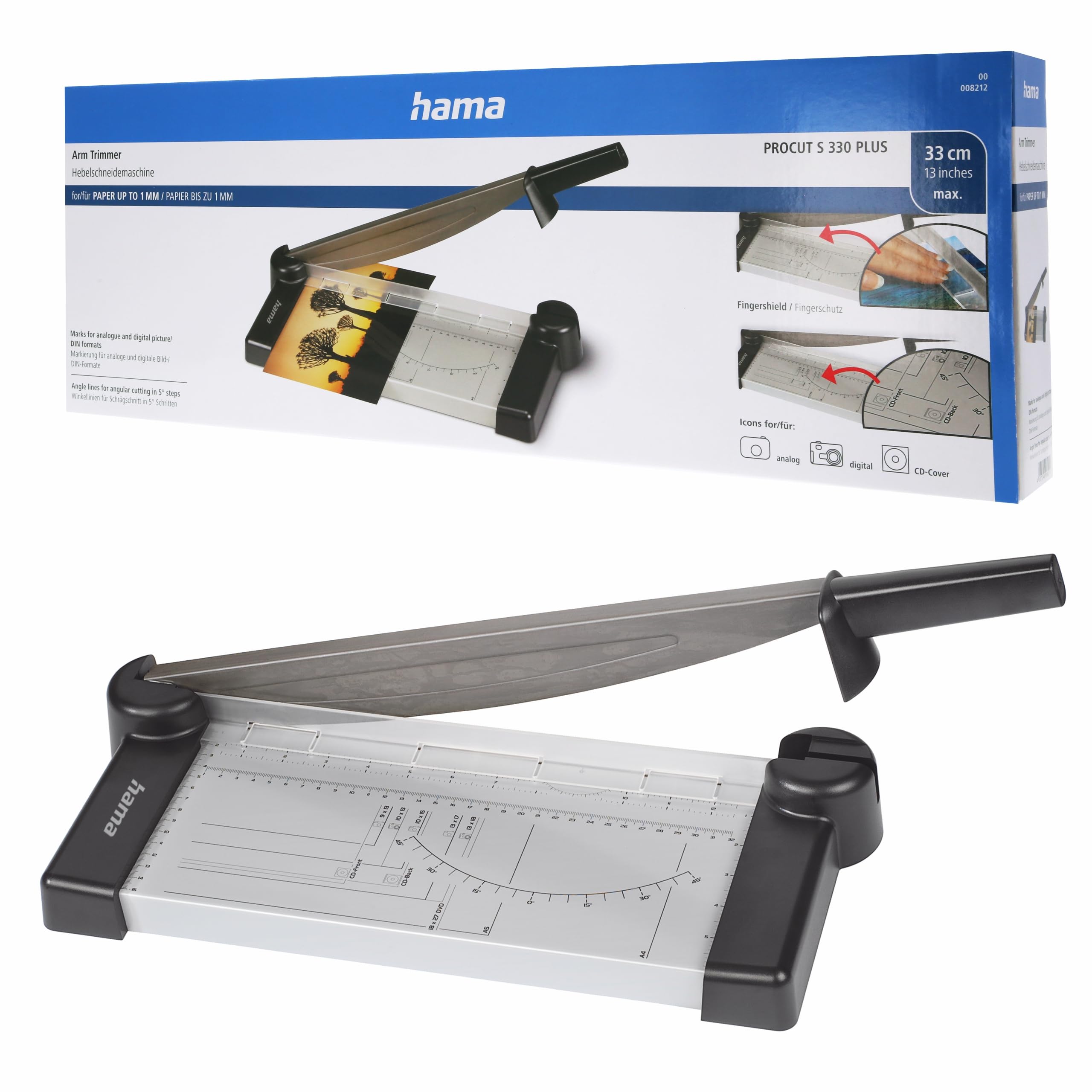 Hama Lever Cutter "ProCut S 330 Plus" Guillotine/Cutter (33cm Maximum Size), A4