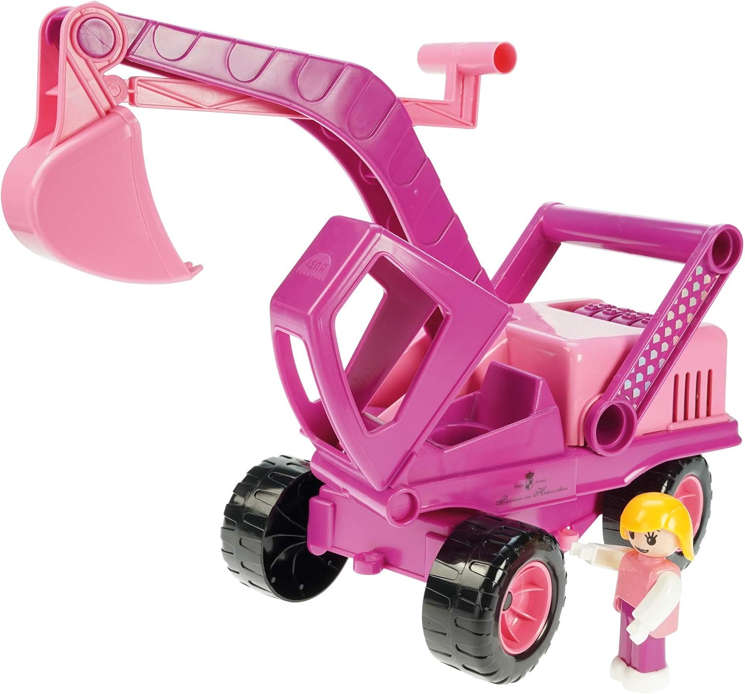 pink excavator toy