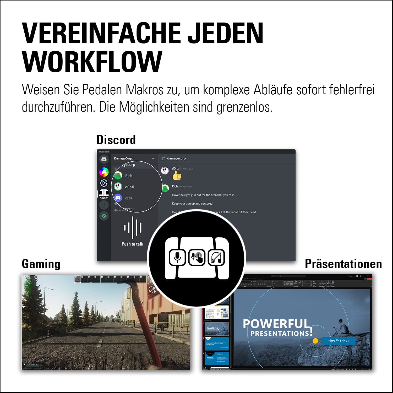Elgato Stream Deck Pedal – Freihand-Studio-Controller, 3 Makro-Fußpedale, Auslösen von Aktionen in Apps und Software wie OBS, Twitch, YouTube und anderen, für Mac und PC 6