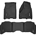 Husky Liners Weatherbeater Floor Mats | Fits 2009 - 2024 Ram 1500 (19-24 Classic Body only) Crew Cab; 2010 - 2018 Ram 2500/3500 w/Automatic Transmission | Front & 2nd Row, 3-pc Black - 99001