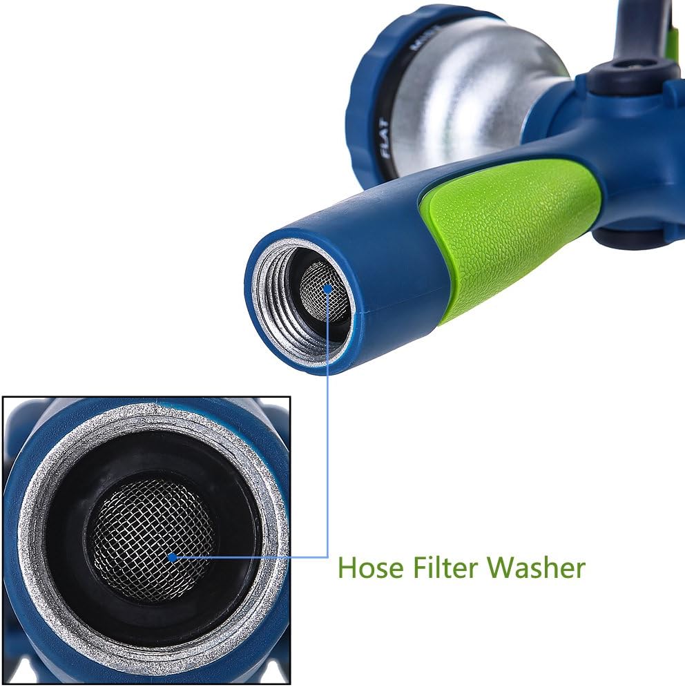 GREEN MOUNT New Patent Garden Hose Nozzle, Heavy Duty Water Nozzle, High Pressure Fireman Style Nozzle with Ergonomic Handle for Women and Children to Water Lawn and Garden : Garden & Outdoor