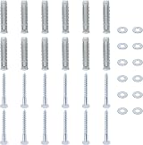 DDHOMIN 12 Pcs Masonry Screw Set M8 with Expansion Plugs Washers Heavy Duty view 3