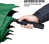 ACEIken Golf Umbrella Windproof 62 Inch Dark Green Double Canopy view 6