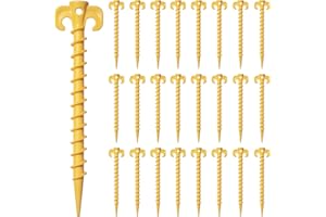 SUNEZLGO 24 Pack Tent Stakes, Stakes for Inflatables, 7.5 inch Heavy Duty Spiral Design Outdoor Tent Stakes, Ground Stakes Ground Anchors Pegs, Yard Lawn Pegs Anchor for Canopy, Camping, Hiking, Beach