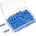 500 Pack Map Push Pins Map Tacks Small Size (Blue, 1/8 Inch)