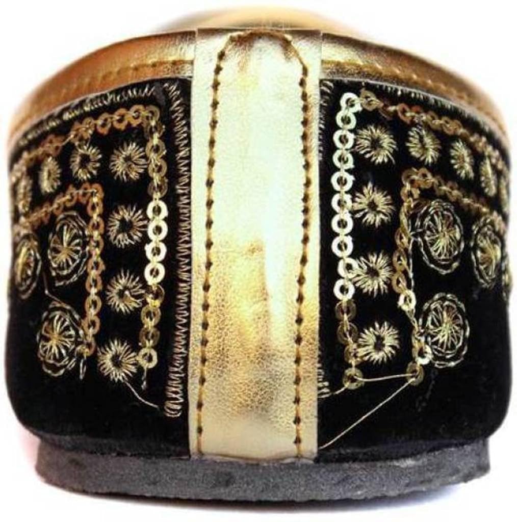 red choice collection black & golden women's bellies or juti