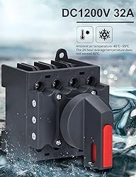 DIHOOL Solar Disconnect Switch,32 Amp DC1200V 4P