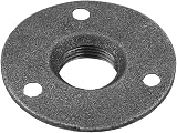Hyuduo 10pcs Black Malleable Iron Pipe Flange BSP Threaded DN20 3/4 Inch view 6