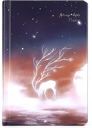 Amazon Maleden 手帳 日記 かわいい 日記帳 おしゃれ 手帳 A5サイズ 鹿柄 メモ帳 星空柄 ブランク 挿絵付き 手帳ノート 日付け表示なし 誕生日 母の日 クリスマスへのギフト 人気 日記帳 文房具 オフィス用品