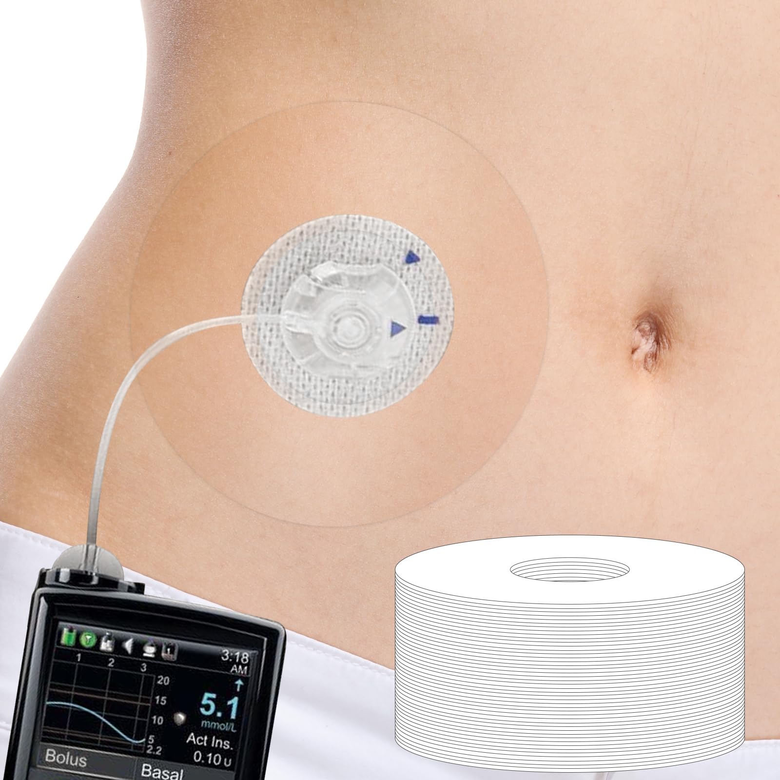 Photo 1 of Adhesive Patches for Libre 3 and Insulin Pumps, 25Pcs Universal CGM Patches, Waterproof CGM Sensor Covers for 10+Days, Pre-Cut Adhesive Tape with 0.8-Inch Hole, Latex-Free & Hypoallergenic-CUKICUKIGO