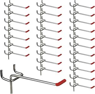 Set de ganchos para tablero de clavijas, 25 x 50 mm, almacenamiento
