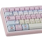 TYRIXKI PBT Keycaps 134 Keys Chiikawa Keycaps Cute Kawaii Keycap | Dye-Sublimation Mao Profile Cat Shape Custom Keycap for Cherry Gateron MX Switches Mechanical Keyboards
