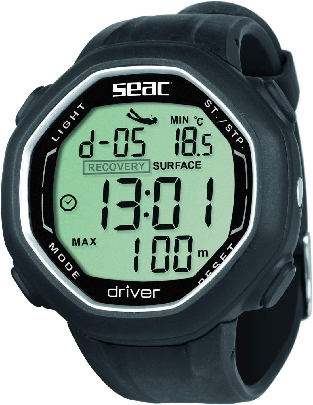 SEAC Unisex's Driver, Wrist-Mount Freediving Computer with Data Download System