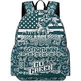 DKEAQZ Football Backpack for Team Fans, Football Gifts for Men Women, Sport Style Backpack, Large Capacity Laptop Bag for Gym Travel Hiking