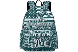 DKEAQZ Football Backpack for Team Fans, Football Gifts for Men Women, Sport Style Backpack, Large Capacity Laptop Bag for Gym Travel Hiking