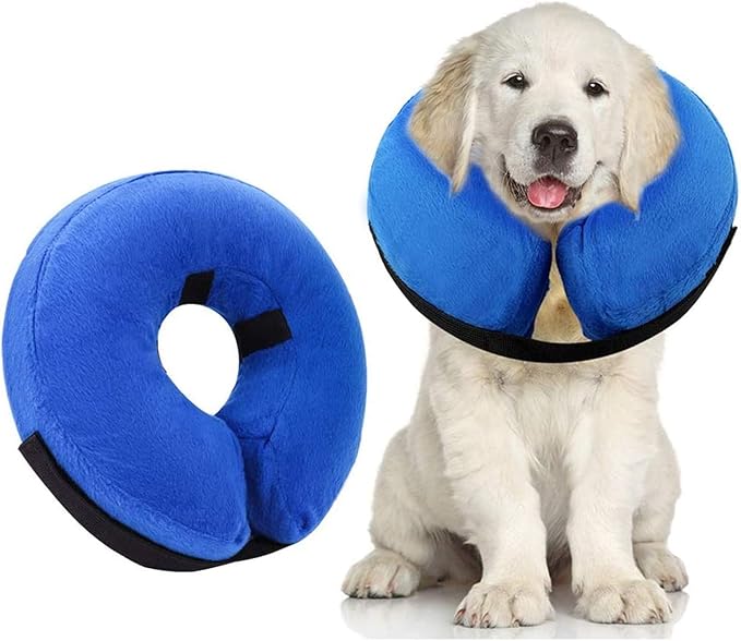 TMIIV Dog Inflatable Recovery Collar, Pet Protective Soft Cone Anti