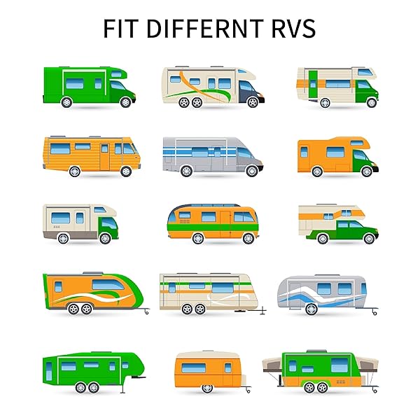 YESCAMP RV AWNING FABRIC REPLACEMENT HEAVY DUTY WEATHERPROOF 4-PLY 18.5OZ VINYL CAMPER AWNING FABRIC – UNIVERSAL OUTDOOR CANOPY FOR CAMPER, TRAILER, AND MOTORHOME