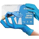 Blue Gloves Disposable Latex Free Small, 50 Count - Medical and Dental Grade Surgical Gloves - Powder Free Nitrile Gloves Small - 3 Mil Thickness