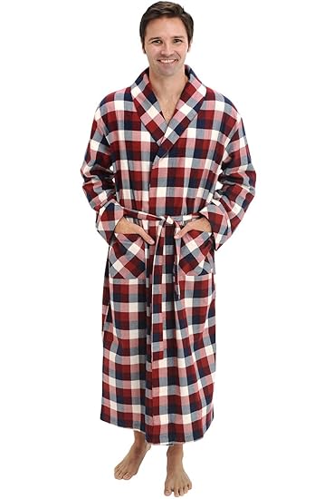 mens plaid robe