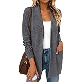 LILLUSORY Cardigan Sweaters for Women Lightweight Open Front Cardigans Casual Loose 2026 Spring Outfits with Pockets